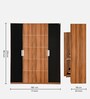 Naples 4 Door Wardrobe In Brown Colour