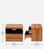 Naples Bed Side Table In Brown Colour
