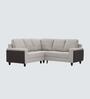 Naples Italian Fabric C Shape Corner Sofa In Grey Color
