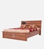 Naples King Size Bed In Brown color With Hydraulic Storage