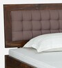Naples Sheesham Wood Queen Size Bed In Provincial Teak Finish With Padded Headrest Naples Sheesham Wood Queen Size Bed In Provincial Teak Finish With Padded Headrest