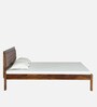 Naples Sheesham Wood Queen Size Bed In Provincial Teak Finish With Padded Headrest Naples Sheesham Wood Queen Size Bed In Provincial Teak Finish With Padded Headrest