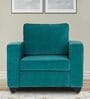 Wakefit Napper Fabric 1 Seater Sofa In Malibu Green Colour