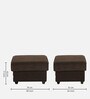 Napper Fabric Ottoman In Dark earth Colour