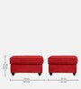 Napper Fabric Ottoman In Red Colour