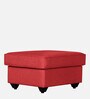 Napper Fabric Ottoman In Red Colour