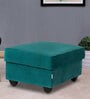 Napper Fabric Ottoman in Malibu Green Colour