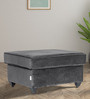 Napper Velvet Ottoman In Space Grey Colour
