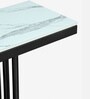 Narbonne Metal Console Table in Black Finish with Porcelain Top Narbonne Metal Console Table in Black Finish with Porcelain Top