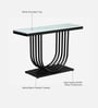 Narbonne Metal Console Table in Black Finish with Porcelain Top Narbonne Metal Console Table in Black Finish with Porcelain Top