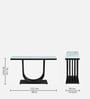 Narbonne Metal Console Table in Black Finish with Porcelain Top Narbonne Metal Console Table in Black Finish with Porcelain Top