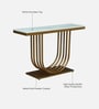 Narbonne Metal Console Table in Gold Finish with Porcelain Top