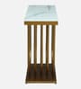 Narbonne Metal Console Table in Gold Finish with Porcelain Top