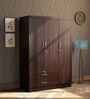 Nariko 3 Door Wardrobe with Drawers in Wenge Finish with Lock