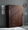 Nariko 3 Door Wardrobe with Drawers in Wenge Finish with Lock