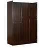 Nariko 3 Door Wardrobe with Drawers in Wenge Finish with Lock