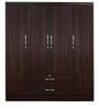 Nariko 4 Door Wardrobe in Wenge Finish with Lock