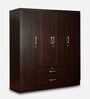 Nariko 4 Door Wardrobe in Wenge Finish with Lock
