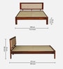 Narvik Sheesham Wood King Size Bed In Honey Oak  Finish