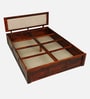 Narvik Sheesham Wood King Size Bed In Honey Oak  Finish With Box Storage