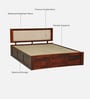 Narvik Sheesham Wood King Size Bed In Honey Oak  Finish With Box Storage