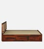 Narvik Sheesham Wood King Size Bed In Honey Oak  Finish With Box Storage