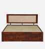 Narvik Sheesham Wood King Size Bed In Honey Oak  Finish With Box Storage