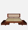 Narvik Sheesham Wood King Size Bed In Honey Oak  Finish With Drawer Storage