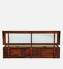 Narvik Sheesham Wood King Size Bed In Honey Oak  Finish With Hydraulic Storage