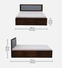 Narvik Sheesham Wood King Size Bed In Provincial Teak Finish With Box Storage