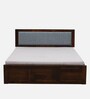 Narvik Sheesham Wood King Size Bed In Provincial Teak Finish With Box Storage