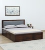 Narvik Sheesham Wood King Size Bed In Provincial Teak Finish With Box Storage