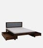 Narvik Sheesham Wood King Size Bed In Provincial Teak Finish With Drawer Storage
