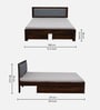 Narvik Sheesham Wood King Size Bed In Provincial Teak Finish With Drawer Storage