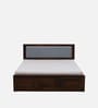 Narvik Sheesham Wood King Size Bed In Provincial Teak Finish With Hydraulic Storage