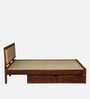 Narvik Sheesham Wood Queen Size Bed In Honey Oak  Finish Drawer Storage