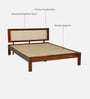 Narvik Sheesham Wood Queen Size Bed In Honey Oak  Finish