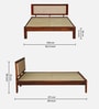 Narvik Sheesham Wood Queen Size Bed In Honey Oak  Finish