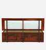 Narvik Sheesham Wood Queen Size Bed In Honey Oak  Finish With Box Storage