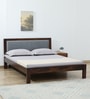Narvik Sheesham Wood Queen Size Bed In Provincial Teak Finish