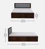 Narvik Sheesham Wood Queen Size Bed In Provincial Teak Finish With Box Storage