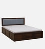 Narvik Sheesham Wood Queen Size Bed In Provincial Teak Finish With Box Storage