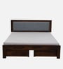 Narvik Sheesham Wood Queen Size Bed In Provincial Teak Finish With Drawer Storage