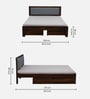 Narvik Sheesham Wood Queen Size Bed In Provincial Teak Finish With Drawer Storage