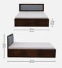 Narvik Sheesham Wood Queen Size Bed In Provincial Teak Finish With Hydraulic Storage