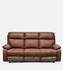 Nashville Suede 3 Seater Manual Recliner In Brown Finish