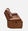 Nashville Suede 3 Seater Manual Recliner In Brown Finish