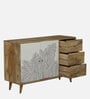 Natale Mango Wood 2 Door Sideboard In Natural Finish With Drawers Inspired
