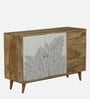 Natale Mango Wood 2 Door Sideboard In Natural Finish With Drawers Inspired