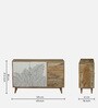 Natale Mango Wood 2 Door Sideboard In Natural Finish With Drawers Inspired